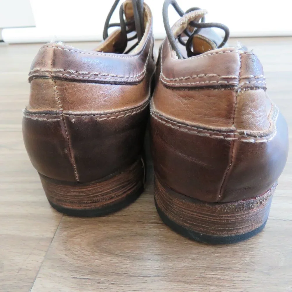 BED STU Bench Made Cobbler Series Wingtip Derby Brogue Shoes Brown Leather 10